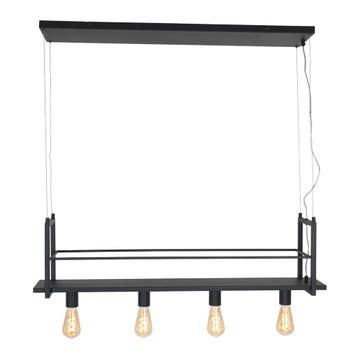 Mexlite hanglamp Buckley 2983ZW 2dekansje, Ophalen, Overige materialen, Nieuw, 75 cm of meer