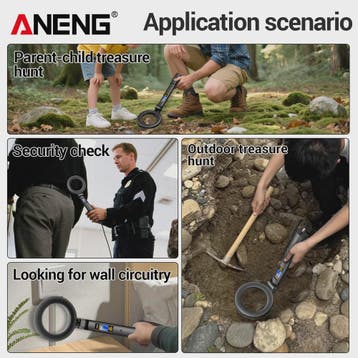ANENG DM3005B Metaaldetector - Pro Schatzoeker met Pinpoint, Verzenden, Nieuw