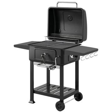 Houtskoolgrill BBQ Smoker Met Deksel Thermometer In Hoogte V, Verzenden