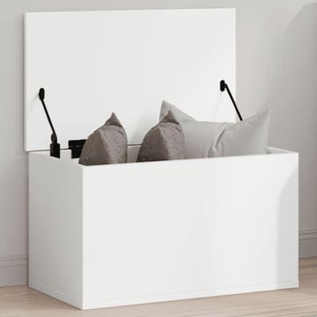 vidaXL Opbergbox 60x35x35 cm bewerkt hout wit, Huis en Inrichting, Woonaccessoires | Kisten, Verzenden, Nieuw