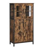 Industrieel Highboard Opbergkast – 108cm Hoog – Kabinetkast, Huis en Inrichting, Kasten | Overige, Verzenden, Nieuw