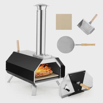 Draagbare Buiten Pizzaoven van RVS met Pizza Steen, Schep en, Verzenden, Nieuw