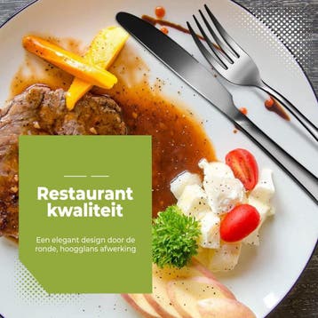 HI NATURE™ Bestekset 6 Persoons (36-delig) Zilver | Bestek,, Ophalen of Verzenden, Nieuw