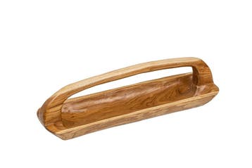 Massief houten kom BALI 60cm teakhout met natuurlijke nerf, Huis en Inrichting, Ophalen of Verzenden, Nieuw