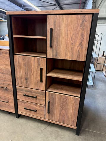 Novara bergkast, kleur seesham, Nieuw, Overige materialen