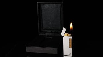 Dunill - Chrome finish Pattern Rollagas Lighter - Zonder, Nieuw