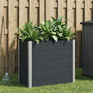 vidaXL Verhoogde plantenbak Zwart 100 x 50 x 91 cm WPC en, Verzenden, Minder dan 60 cm, Nieuw, 60 cm of meer