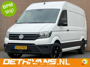 Volkswagen Crafter 2.0TDI 140PK DSG L3H3 / Carplay / Aircond, Automaat, Stof, Gebruikt, Zwart