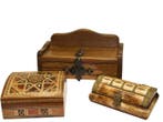 ARTIGIANALE - Sieradendoos (3) - Been, Hout, Messing - Drie, Antiek en Kunst