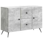 vidaXL Dressoir met lade Betongrijs 89 x 34,5 x 60 cm, Huis en Inrichting, Kasten | Dressoirs, Verzenden, Nieuw, Overige houtsoorten
