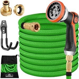 Tuinslang Flexibel 30m Latex Kern Massief Messing Groen, Verzenden, Nieuw