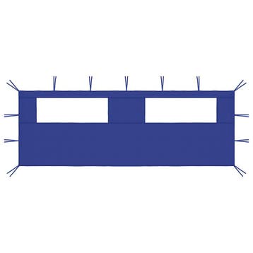 vidaXL Prieelzijwand met ramen 6x2 m blauw, Verzenden, Nieuw