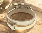 Biba Armband Imiatie Leer  met blanco plaatje kleur goud, Ophalen of Verzenden, Nieuw, Overige typen