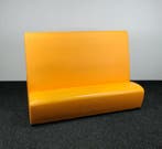 Ontvangstbank - Oranje Leder | 140 x 200 x 80 cm, Ophalen of Verzenden, Gebruikt