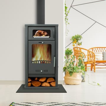 Robuuste houtkachel 8 kW evt met oven, Ophalen of Verzenden, Vrijstaand, Hout, Nieuw