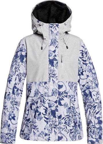Roxy Jetty Dames Ski jas - Maat M - Heather Grey Botanical, Verzenden, Nieuw