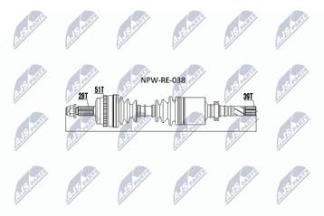 Aandrijfas Rechtsvoor - Renault Master II - OEM 8200414..., Verzenden, Nieuw