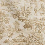 AA006 - Toile de Jouy Beige - Eleganza Francese - Meubelstof, Antiek en Kunst
