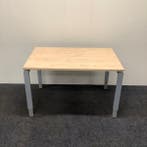 verstelbaar bureau 120x80 cm, Grijs metalen poten - Ahorn, Huis en Inrichting, Bureaus, Ophalen of Verzenden, In hoogte verstelbaar