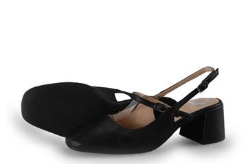 Manfield Slingbacks in maat 36 Zwart, Verzenden, Zwart, Manfield, Gedragen