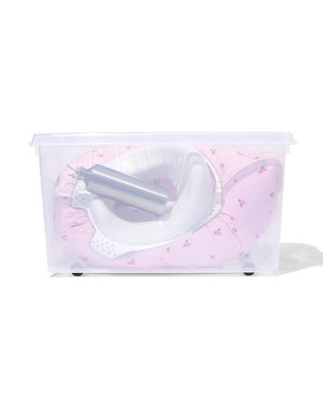 HEMA Opbergbox 70L Paris transparant 72x40x38, Verzenden, Nieuw