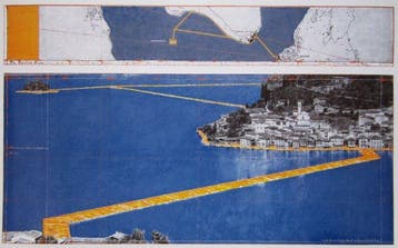 Christo (1935-2020) - The Floating Piers, Project for Lake