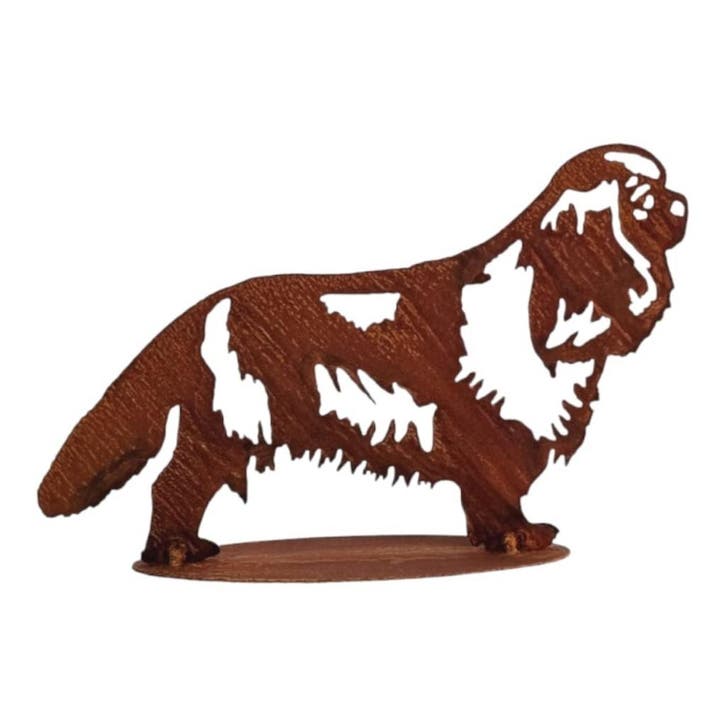 Tuinbeeld Cavalier King Charles spaniël Charlie, Tuin en Terras, Tuinwanddecoratie, Verzenden