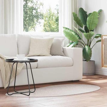 vidaXL Tapijt HUARTE Zand 80 x 150 cm Polyester, Verzenden, Nieuw, Bruin