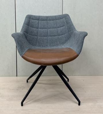 Dual Texture Chair Grijs/Bruin - Zuiver Doulton (Stoel), Huis en Inrichting, Ophalen of Verzenden, Gebruikt
