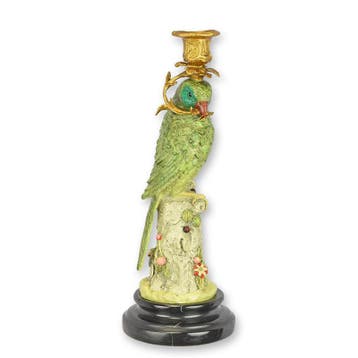 A BRONZE PARROT CANDLE HOLDER - FULL COLOR (Interieur), Verzenden, Nieuw
