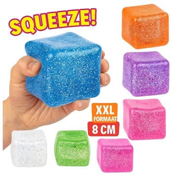 Mega Ice Cube Squishy 7 cm (NIEUW) !!!, Ophalen of Verzenden, Nieuw, Jongen of Meisje