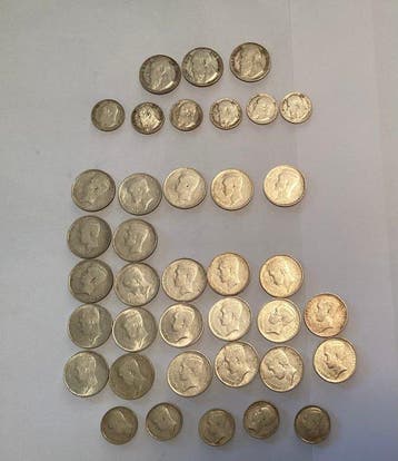 België. 50 Cents, 1 Franc 1909/1914 lotto è costituito da 38, Postzegels en Munten, Munten | Nederland
