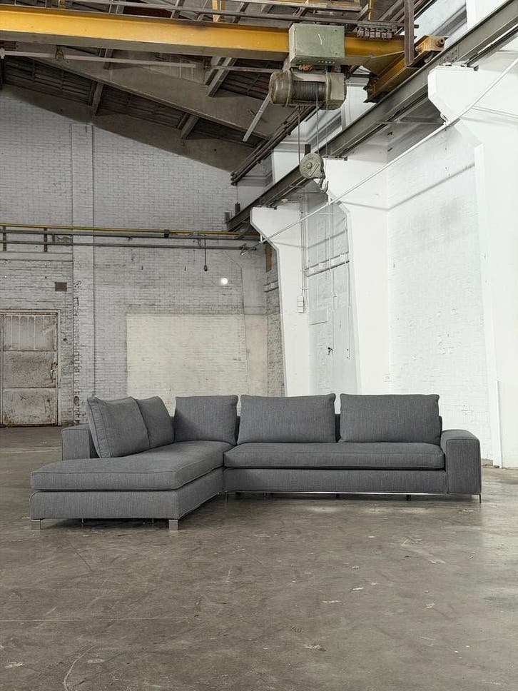 Minotti Williams Hoekbank Antraciet | NIEUWSTAAT + garantie, Huis en Inrichting, Banken | Bankstellen, 300 cm of meer, 150 cm of meer