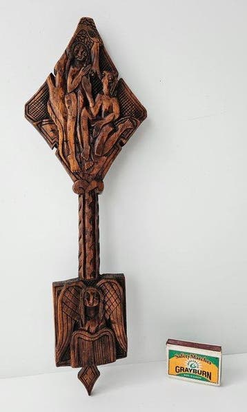 Kruis - Handgesneden Ethiopisch Koptisch - 1950-1960 - 35 cm