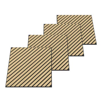 Akoestisch wandpaneel Vang 12 stuks 4,32 m² diagonaal eikenk, Verzenden, Nieuw