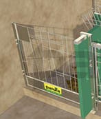 Deur simpel met grendel voor de groene Patura kalverbox