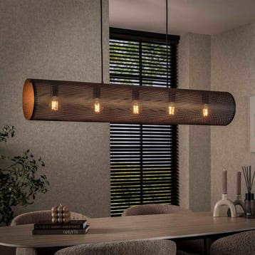 *WOONWINKEL* Hanglamp Koker Geperforeerd Staal 120 Cm, Huis en Inrichting, Lampen | Hanglampen, Verzenden, Nieuw