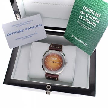Panerai Radiomir 3-Days Acciaio PAM00687; Limited Edition..., Ophalen of Verzenden, Zo goed als nieuw, Leer, Overige merken