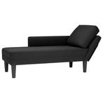 vidaXL Chaise longue met kussen en rechterarmleuning fluweel, Verzenden, Nieuw