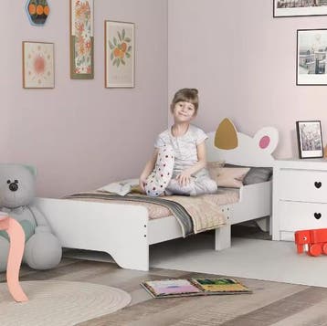 Kinderbed 3–6 Jaar met Eenhoorn Design en Zijpanelen, Kinderen en Baby's, Kinderkamer | Bedden, Verzenden, Nieuw