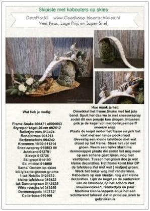 DIY Werkbeschrijving Skipiste met kabouters, Ophalen of Verzenden, Nieuw