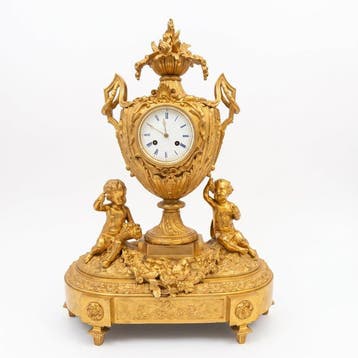 Tafelklok Lodewijk XVI-stijl - Verguld brons - 1850-1900 -