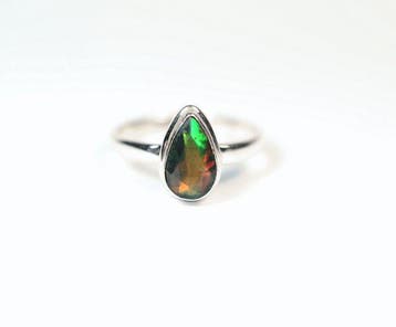 Zwarte Chalama-opaal ring / nieuw- 2.52 g - (1)