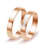 Actie trouwringen in 8/14/18 karaat roségoud per paar van..., Sieraden, Tassen en Uiterlijk, Ringen, Verzenden, Nieuw