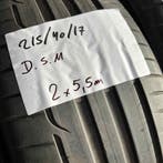 2 x Dunlop 215-40-17 Zomerbanden 5,5mm, 17 inch, Ophalen of Verzenden, Band(en), Personenwagen