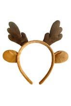 Haarband Rendier Bruin Diadeem Gewei Hert Ree Eland Kerst Ru, Ophalen of Verzenden, Nieuw, Carnaval, Accessoires