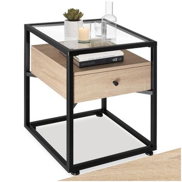 Nachtkastje Preston 43x45x54,5cm, Huis en Inrichting, Tafels | Bijzettafels, Verzenden, Nieuw