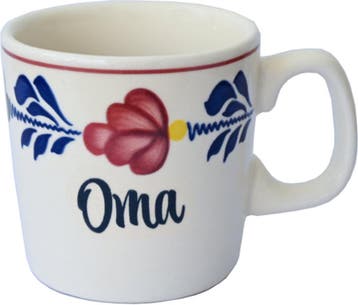 Boerenbont Beker Mok 0,2L met opdruk Oma (Huishouden), Overige materialen, Verzenden, Overige typen, Nieuw