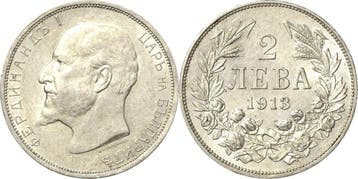 2 Lewa 1913, Bulgarien Ferdinand I 1887-1918, Verzenden