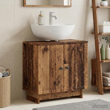 vidaXL Badkamer wastafelkast EDE Oud hout 59,5 x 31,5 x 59, Verzenden, Nieuw, Wastafelkast